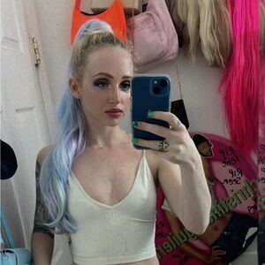 Pastel Blue and Purple Hair Extension